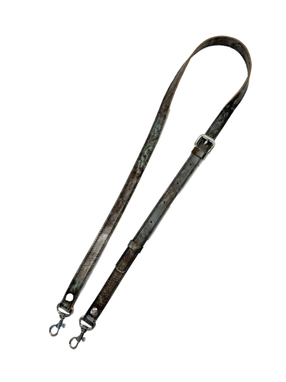 PATRICIA NASH REPLACEMENT STRAP distressed full-grain leather green brown